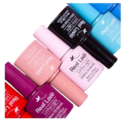 Esmalte Em Gel Uv/led Soak-Off Real Love Linha Light - 8ML