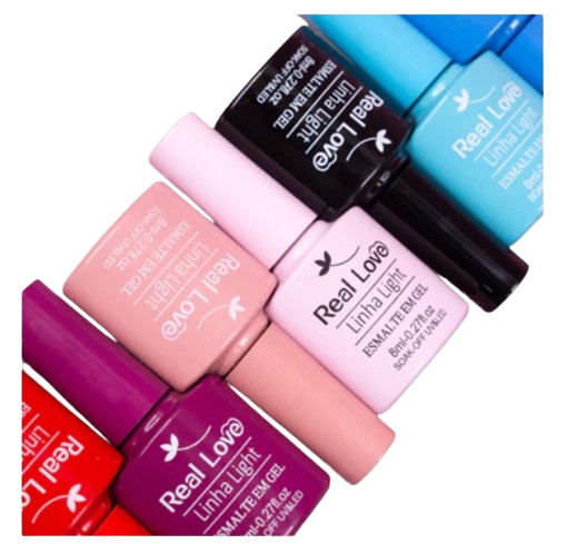 Esmalte Em Gel Uv/led Soak-Off Real Love Linha Light - 8ML