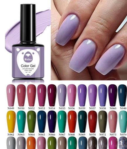 Esmalte Gel XEIJAYI, Cor Preta, UV/LED, ESCOLHA A COR