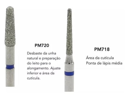 2pcs 718/720 Conjunto De Brocas De Pregos , Kit Profissional Diamante Para Remoção De Cutículas De , 3/32