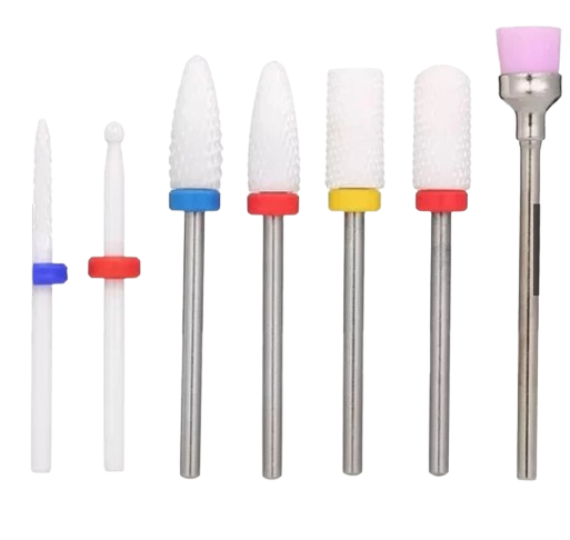 Kit De Brocas De Unhas De Cerâmica 7pc