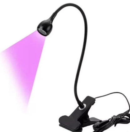 Mini Lâmpada Led USB De Mesa Com Clipe Flexível UV Para Unhas