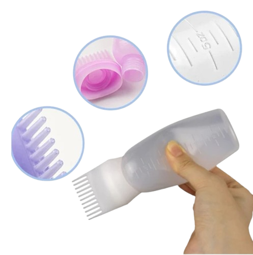 Pente Frasco Aplicador De Tinta De Cabelo Com Pente De Dentes