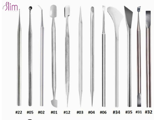 Kit Completo Com 12 Instrumentos Para Manicure Slim