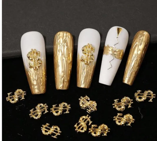 Decoração De Unhas Cifrão 3D
