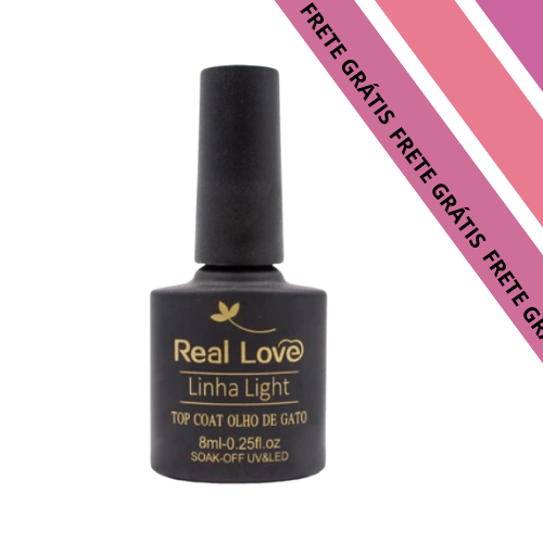 Top Coat Olho De Gato Linha Light SOAK-OFF UV&LED 8ml - Real Love