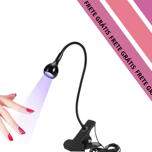Mini Lâmpada Led USB De Mesa Com Clipe Flexível UV Para Unhas