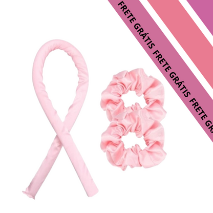 Modelador Curling Rod Cetim Sem Calor + 2 Scrunchies