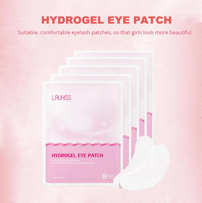 Patches para Cílios 50 Unidades para Construção de Extensões de Cílios, Almofadas Russas, Embalagem para Abaixo dos Olhos, Adesivos de Papel para Extensão de Cílios