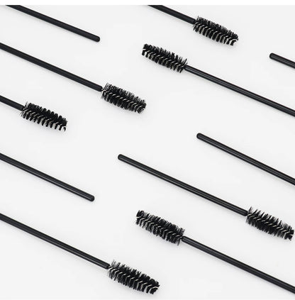 50 Peças de Escova para Cílios Descartável com Cabeça Macia, Escova de Sobrancelhas Cristal, Escova para Extensão de Cílios, Wands para Máscara, Ferramenta de Maquiagem