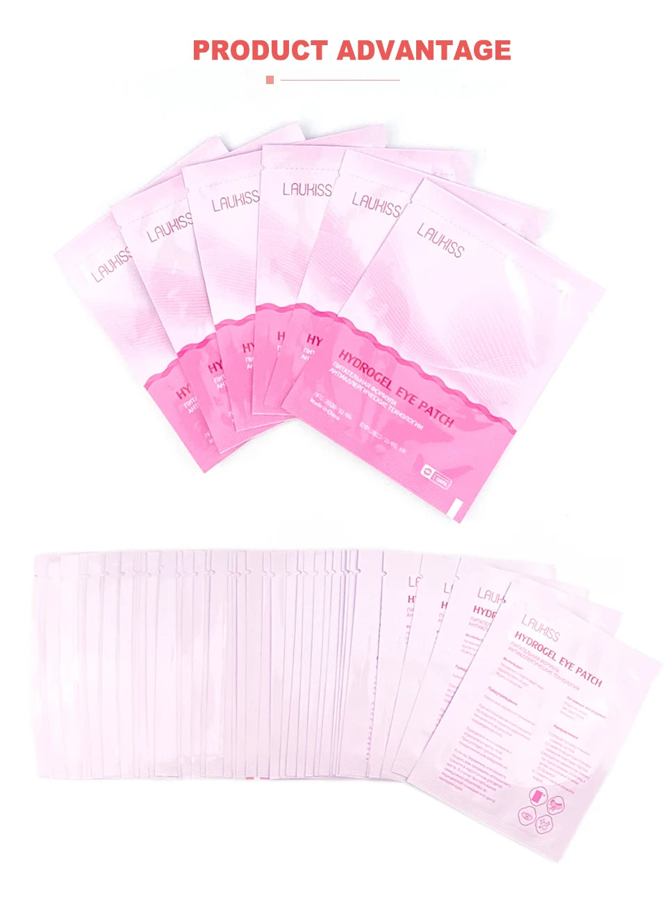 Patches para Cílios 50 Unidades para Construção de Extensões de Cílios, Almofadas Russas, Embalagem para Abaixo dos Olhos, Adesivos de Papel para Extensão de Cílios