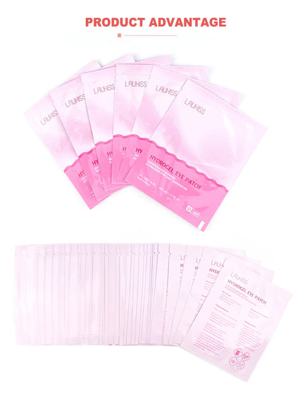 Patches para Cílios 50 Unidades para Construção de Extensões de Cílios, Almofadas Russas, Embalagem para Abaixo dos Olhos, Adesivos de Papel para Extensão de Cílios
