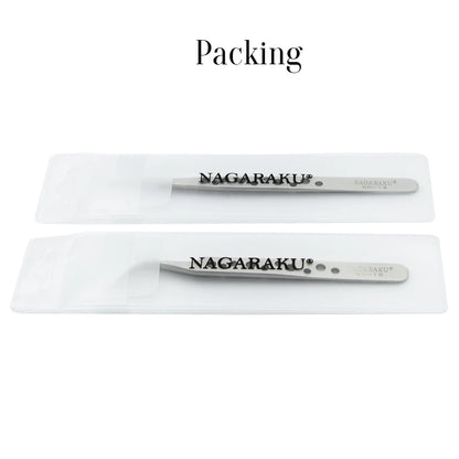 NAGARAKU Maquiagem Cílios Postiços Conjunto 2 peças N-01 N-02 Pinças para Cílios NH-12 NH-15 Cílios Precisos ST-12 ST-15 Pinça de Aço Inoxidável