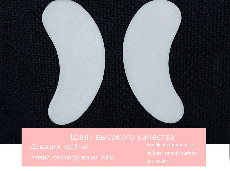 Patches para Cílios 50 Unidades para Construção de Extensões de Cílios, Almofadas Russas, Embalagem para Abaixo dos Olhos, Adesivos de Papel para Extensão de Cílios