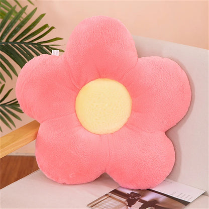 Almofada de Flores Redonda com Tecido Macio e Aveludado para Escritório, Sala de Aula, Cadeira, Sofá, Quarto, Piso, Almofada Grossa para o Inverno.