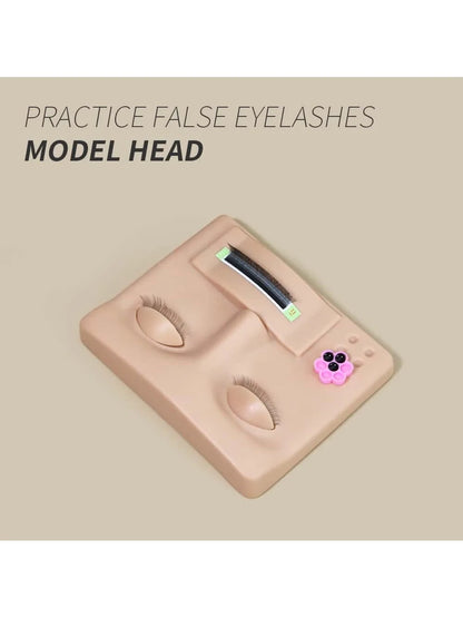 1 Peça de Cabeça de Treinamento em Silicone para Extensão de Cílios – Modelo de Treinamento para Cílios Falsos