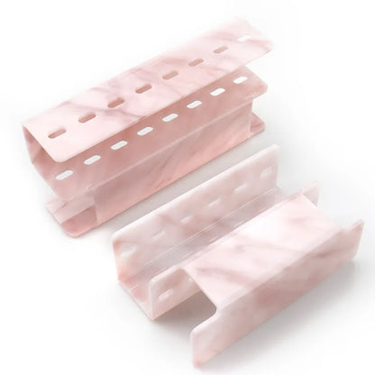 Suporte de acrílico para pinças de cílios, com 6/8 orifícios, prateleira conveniente para armazenamento de pinças, suprimentos para extensão de cílios, ferramentas de maquiagem