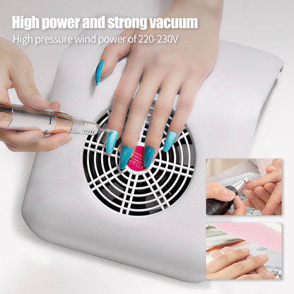 LINMANDA Aspirador de Poeira para Unhas 30W Alta Potência Extrator de Poeira para Unhas Equipamento Prático de Limpeza para Manicure em Salão