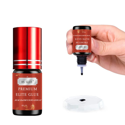 Cola para Cílios da Coreia HS 5g, Secagem Rápida em 1 Segundo, Preto, Cola Elite HS 16 com Suprimentos para Extensão de Cílios