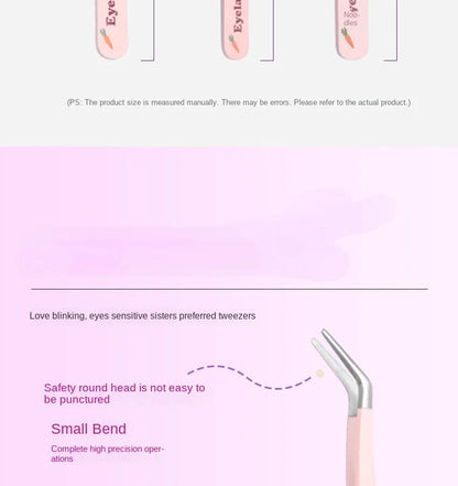 6 Tipos de Pinças para Cílios Postiços, Aço Inoxidável Antiestático, Pinça Curvada para Extensão de Cílios 3D, Ferramentas de Maquiagem