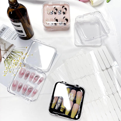 10 Peças de Caixa de Armazenamento Transparente para Arte nas Unhas, Leve e Durável, Caixa Transparente Prática, Ideal para Exibição de Arte nas Unhas e Salão de Beleza