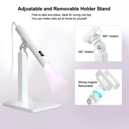 Lâmpada UV LED para Unhas, Mini Lâmpada UV para Manicure, Secadora de Unhas Portátil, Lâmpada de Suporte Profissional, Luz de Secagem Ultravioleta Mini para Unhas