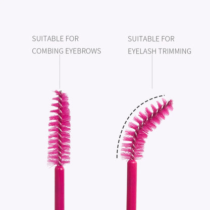 50 Peças de Escova para Cílios Descartável com Cabeça Macia, Escova de Sobrancelhas Cristal, Escova para Extensão de Cílios, Wands para Máscara, Ferramenta de Maquiagem