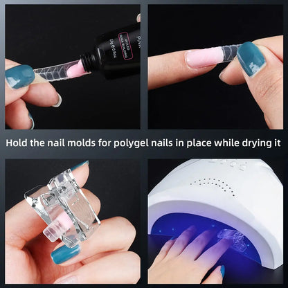 5 Unidades de Presilhas para Unhas, Presilhas para Extensão de Unhas em Gel, UV LED, para Dedos
