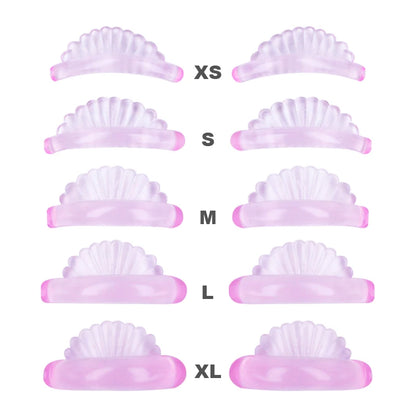 5 Pares de Almofadas de Silicone para Levantamento de Cílios – 5 Tamanhos, Perm de Cílios 3D, Curvador de Olhos, Patches, Ferramentas Aplicadoras, Acessórios para Extensão de Cílios