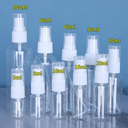 Pacote com 5 peças de Frascos Recarregáveis, Atomizadores de Perfume Transparentes em Plástico, Mini Frascos Vazios para Spray, Ideal para Viagens