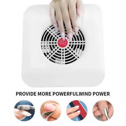 LINMANDA Aspirador de Poeira para Unhas 30W Alta Potência Extrator de Poeira para Unhas Equipamento Prático de Limpeza para Manicure em Salão