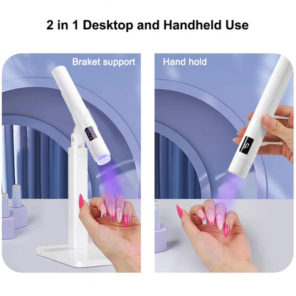 Lâmpada UV LED para Unhas, Mini Lâmpada UV para Manicure, Secadora de Unhas Portátil, Lâmpada de Suporte Profissional, Luz de Secagem Ultravioleta Mini para Unhas