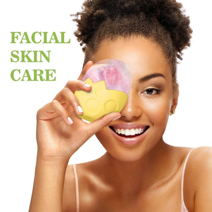 Massageador Facial, Roller de Gelo para o Rosto em Silicone, Alívio de Inchaço, Tonificação da Pele e Firmamento