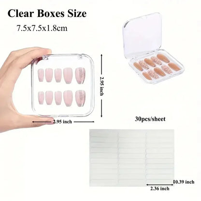 10 Peças de Caixa de Armazenamento Transparente para Arte nas Unhas, Leve e Durável, Caixa Transparente Prática, Ideal para Exibição de Arte nas Unhas e Salão de Beleza