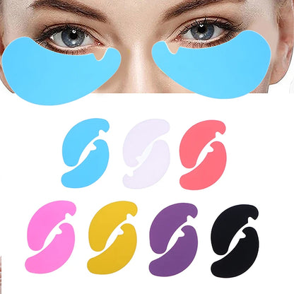 Novos Adesivos de Olho Reutilizáveis - 1 Par, Stripe de Silicone para Levantamento de Cílios, Patches de Hidrogel para Extensão de Cílios, Adesivos de Gel para Abaixo dos Olhos, Ferramentas de Maquiagem.