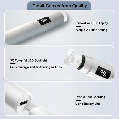 Lâmpada UV LED para Unhas, Mini Lâmpada UV para Manicure, Secadora de Unhas Portátil, Lâmpada de Suporte Profissional, Luz de Secagem Ultravioleta Mini para Unhas