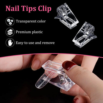 5 Unidades de Presilhas para Unhas, Presilhas para Extensão de Unhas em Gel, UV LED, para Dedos