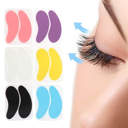Novos Adesivos de Olho Reutilizáveis 1 Par, Stripes de Silicone para Levantamento de Cílios, Patches de Hidrogel para Extensão de Cílios, Adesivos de Gel para Abaixo dos Olhos, Ferramentas de Maquiagem
