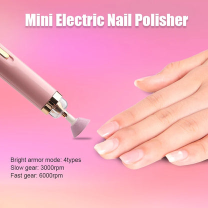 Máquina de Broca para Unhas Elétrica 5 em 1 com Luz – Portátil, Mini, Ferramenta de Arte para Manicure, Ideal para Remoção de Gel