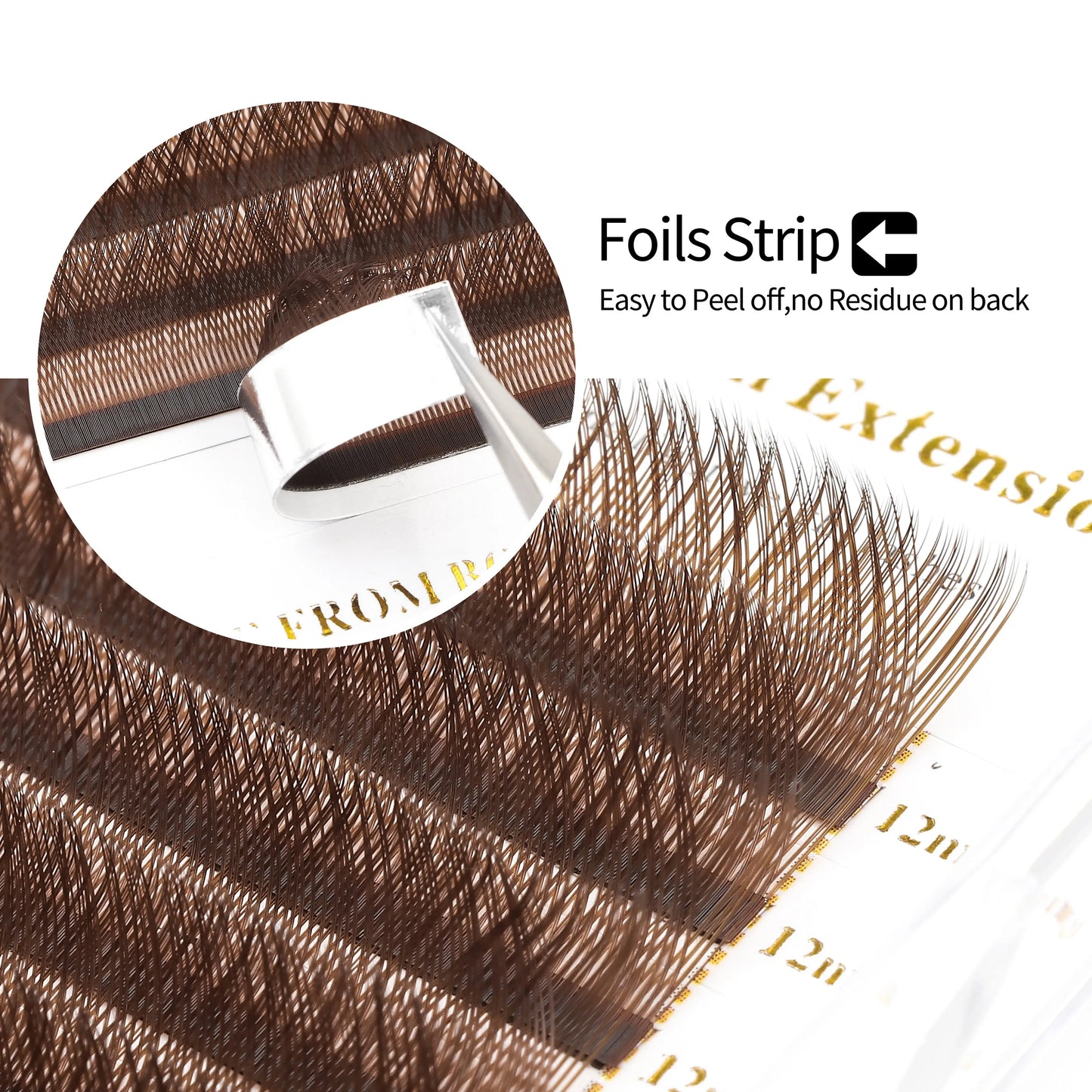 Cílios Extensores Brown W em Forma de W, 2D, 3D, 4D, Fãs Prontos Automaticamente em Flor, Cílios Individuais Naturais, Macios e Leves