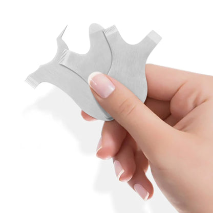 Escova de Cílios de Metal Reutilizável, Pente Limpo em Forma de Y, Escovas para Cílios Implantados, Curvador de Levantamento, Ferramentas para Extensão e Permanente de Cílios