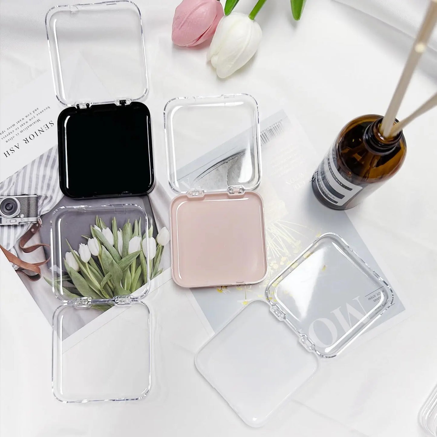 10 Peças de Caixa de Armazenamento Transparente para Arte nas Unhas, Leve e Durável, Caixa Transparente Prática, Ideal para Exibição de Arte nas Unhas e Salão de Beleza