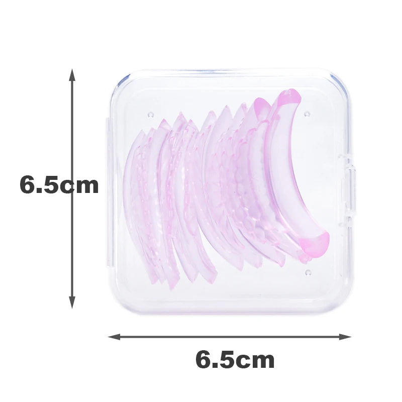 5 Pares de Almofadas de Silicone para Levantamento de Cílios – 5 Tamanhos, Perm de Cílios 3D, Curvador de Olhos, Patches, Ferramentas Aplicadoras, Acessórios para Extensão de Cílios