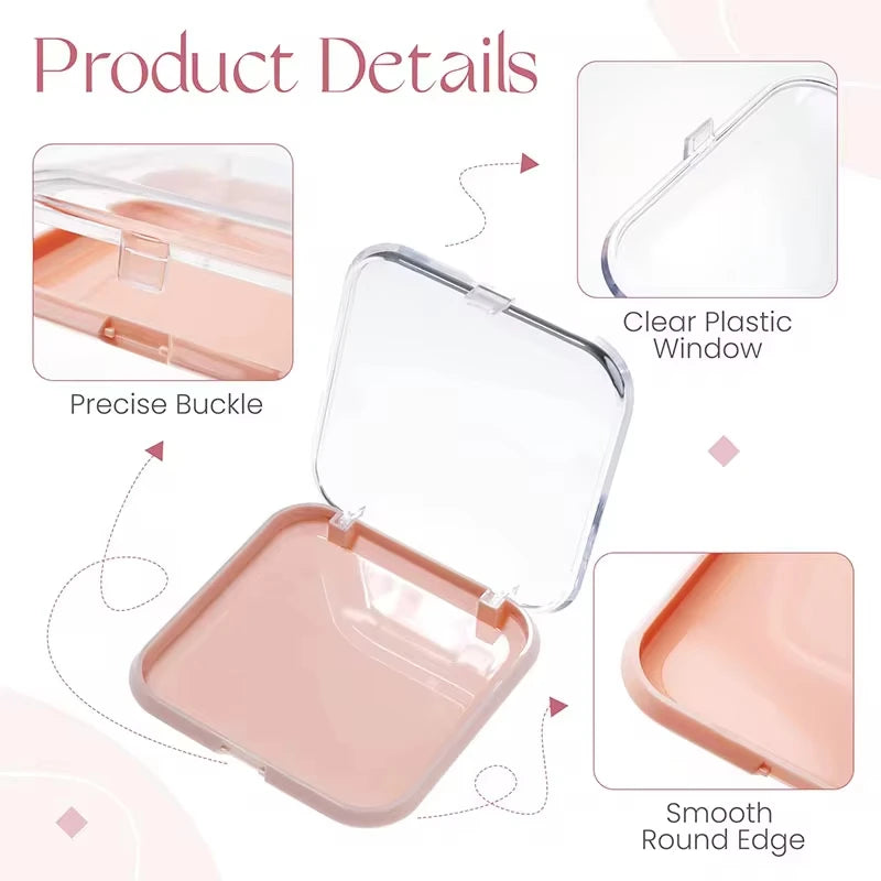 10 Peças de Caixa de Armazenamento Transparente para Arte nas Unhas, Leve e Durável, Caixa Transparente Prática, Ideal para Exibição de Arte nas Unhas e Salão de Beleza