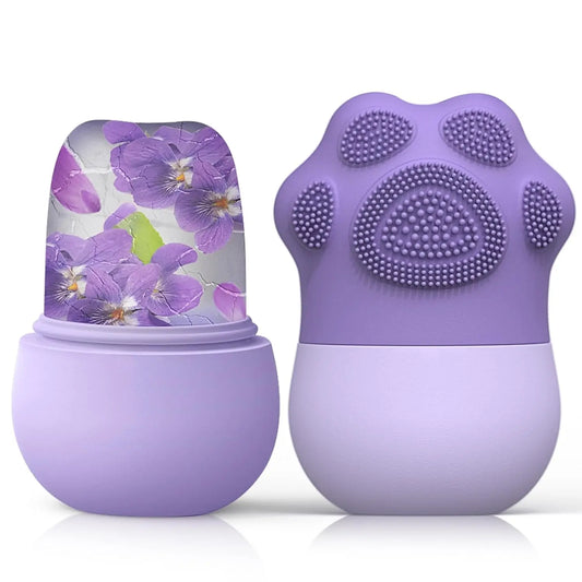 Roller de Gelo Facial para Cuidados com a Pele - Reduz o Inchaço dos Olhos e Massageia o Rosto - Ferramenta de Beleza em Silicone para Mulheres