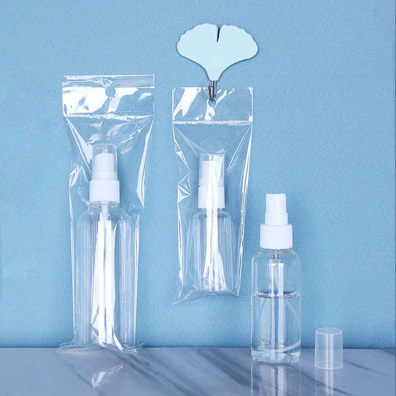 Pacote com 5 peças de Frascos Recarregáveis, Atomizadores de Perfume Transparentes em Plástico, Mini Frascos Vazios para Spray, Ideal para Viagens