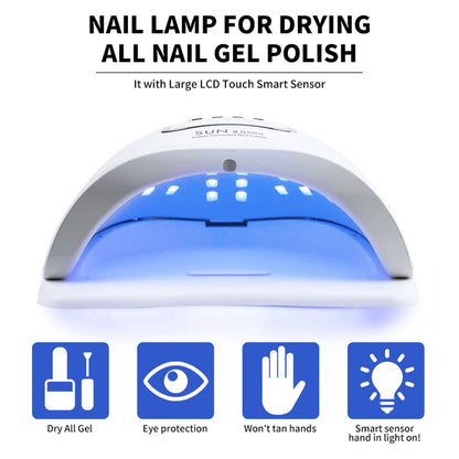 Secador de Unhas LED SUN X5MAX UV LED para Gel Secador de Unhas para Secagem de Todos os Tipos de Esmaltes em Gel com Carregamento USB Equipamento Profissional de Manicure