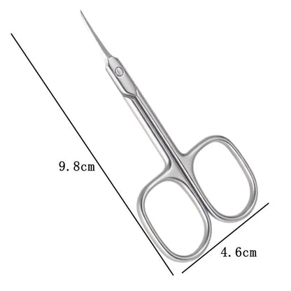 Tesoura de Cutícula em Aço Inoxidável Removedor de Pele Morta, Cortador de Cutícula para Unhas, Alicate Profissional de Cutícula, Suprimentos para Manicure